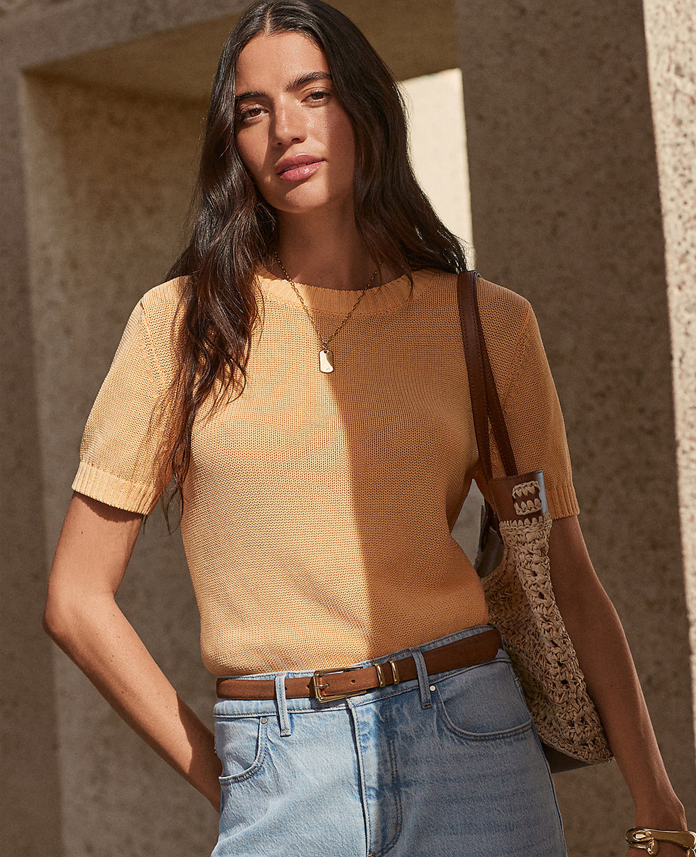 Ann Taylor Tropical Papaya Modern Sweater Tee