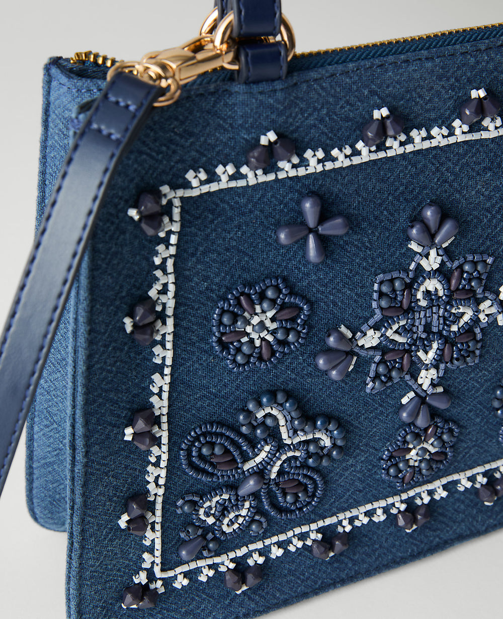 Ann Taylor Night Sky Beaded Crossbody Bag