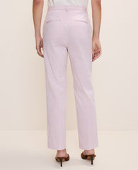 Ann Taylor Pink/White Combo The Ankle Pant in Seersucker