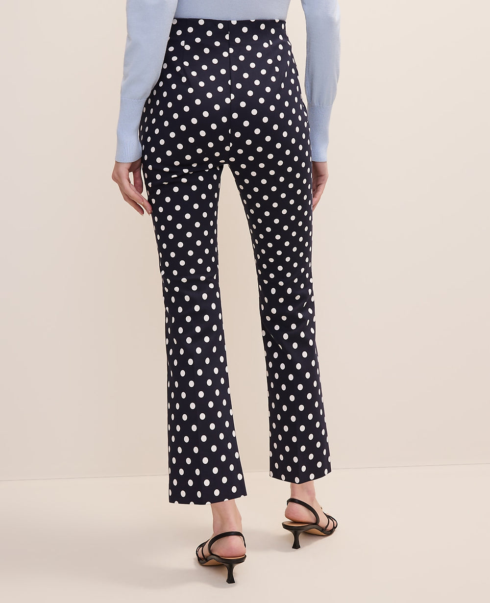 Ann Taylor Night Sky The Slim Kick Capri in Polka Dot