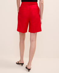 Ann Taylor Bright Cherry The Bermuda Short in Linen Blend
