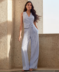 Ann Taylor Deep Wisteria Pleated Wide-Leg Pant
