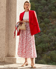 Ann Taylor White Eyelet Full Midi Skirt