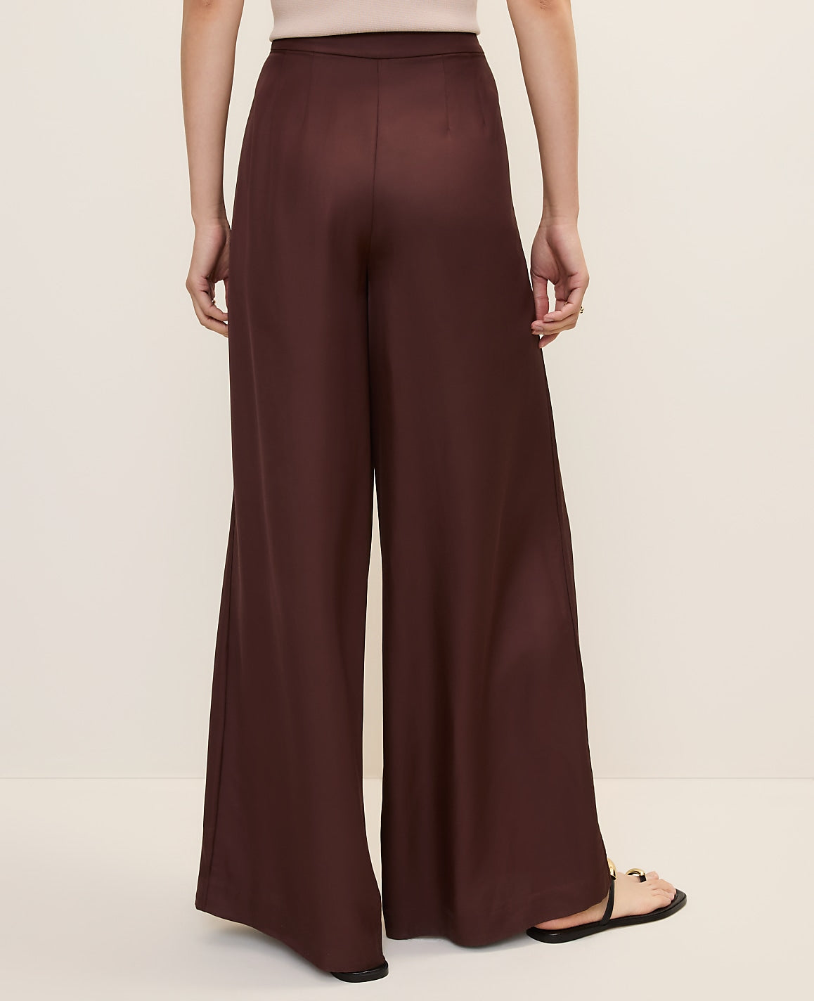 Ann Taylor Rich Walnut The Statement Palazzo Pant