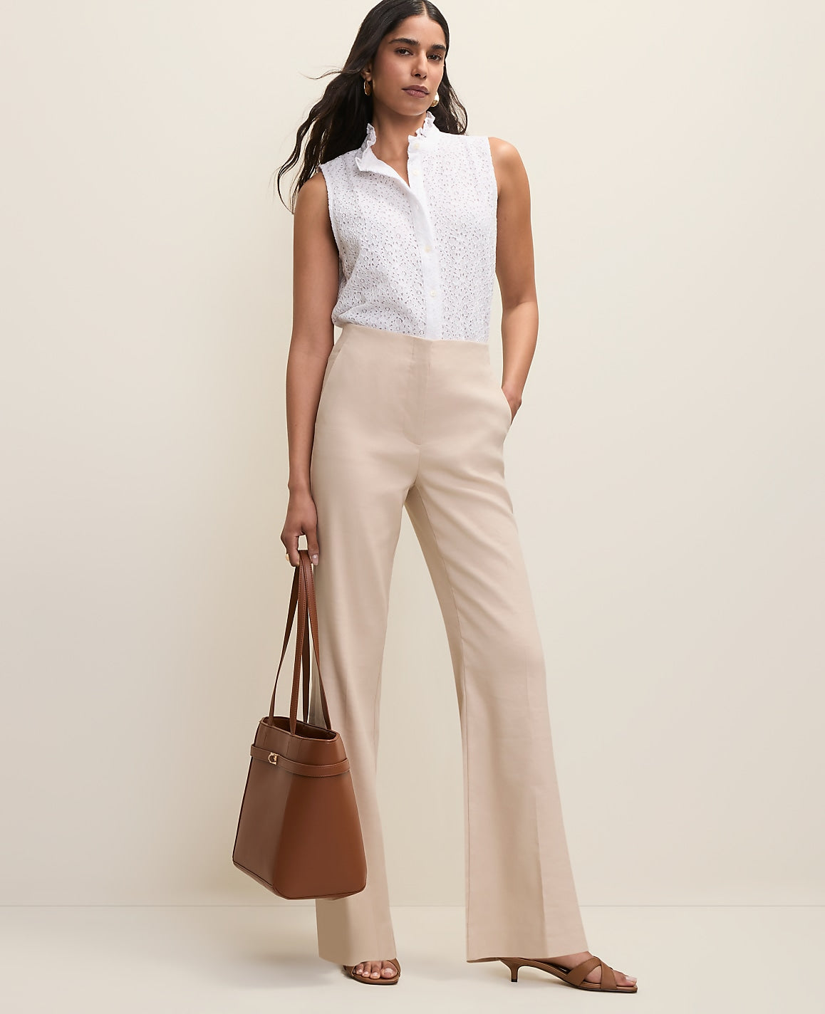 Ann Taylor Sail Cloth The Linen Trouser