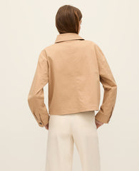Ann Taylor Cafe Au Lait Weekend Shirt Jacket