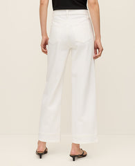 Ann Taylor White The Wide-Leg Crop Jean