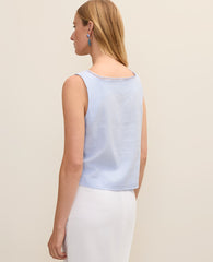 Ann Taylor Crystal Lavender Tank Top in Linen Blend
