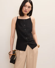 Ann Taylor Black The Cutaway Vest