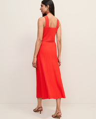 Ann Taylor Aperol Ribbed Halter Sweater Dress