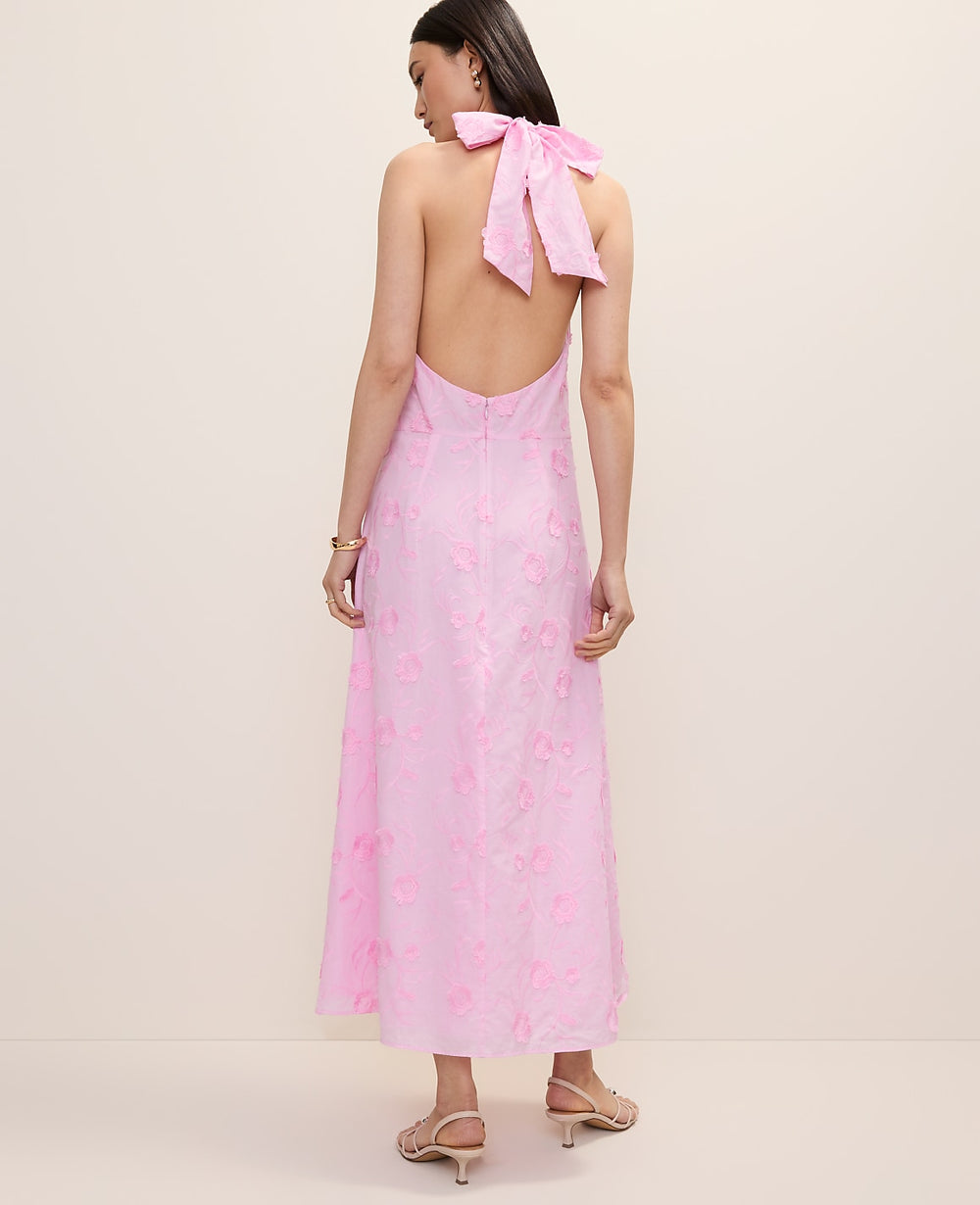 Ann Taylor Pirouette Halter Floral Maxi Dress
