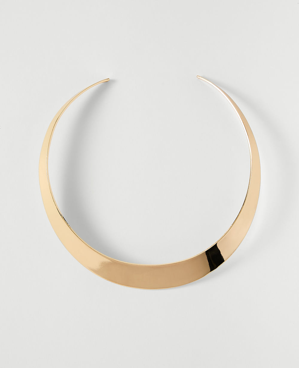 Ann Taylor Goldtone Metal Cuff Necklace