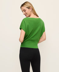 Ann Taylor Palm Green Dolman Boatneck Sweater Top