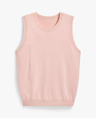 Ann Taylor Pink Dust Pointelle Trim Sweater Shell