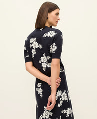 Ann Taylor Night Sky Floral Jacquard Sweater Tee