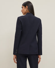 Ann Taylor Deep Navy Sky The Collarless Blazer in Seasonless Stretch