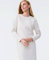 Ann Taylor Ivory Whisper The Crew Neck Top in Fluid Crepe