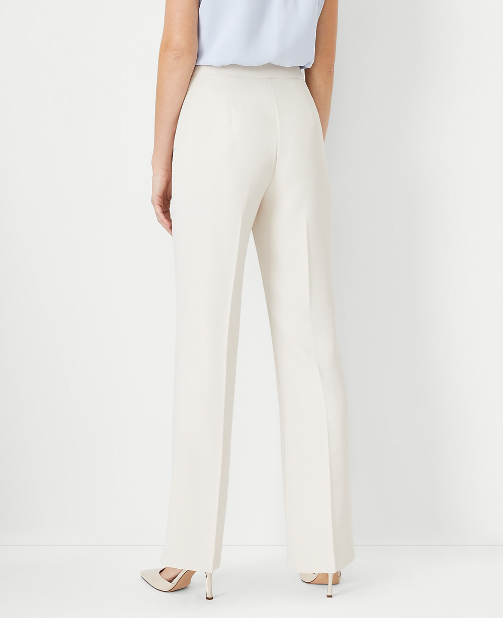 Ann Taylor Ivory Whisper The Side Zip Trouser in Fluid Crepe
