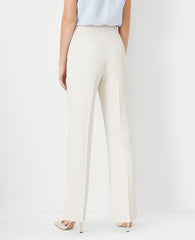 Ann Taylor Ivory Whisper The Side Zip Trouser in Fluid Crepe