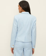 Ann Taylor Cashmere Blue The Two-Button Blazer in Doubleweave