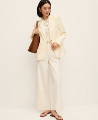 Ann Taylor Almond Oil The Fitted Long Blazer