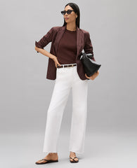 Ann Taylor White The Wide-Leg Crop Jean