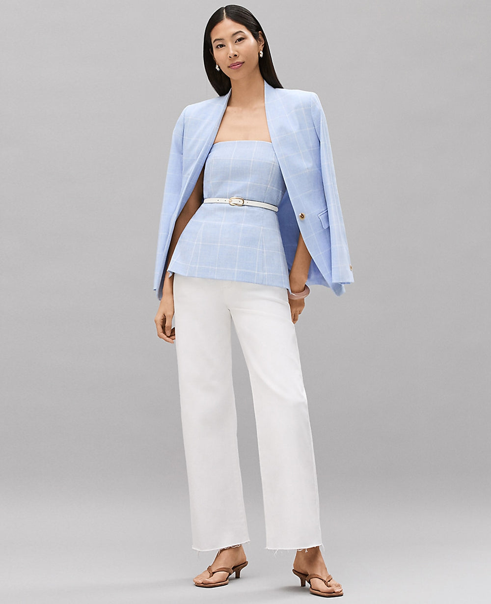 Ann Taylor White The Wide-Leg Crop Jean