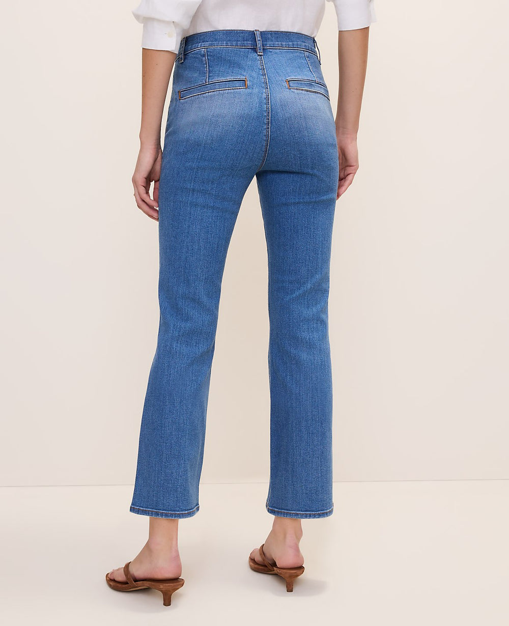 Ann Taylor Venice Blue Medium The Cropped Boot Jean