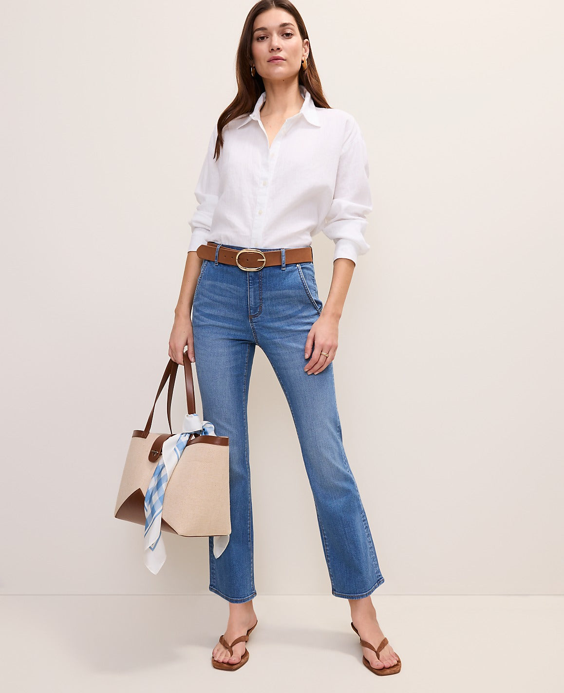 Ann Taylor Venice Blue Medium The Cropped Boot Jean