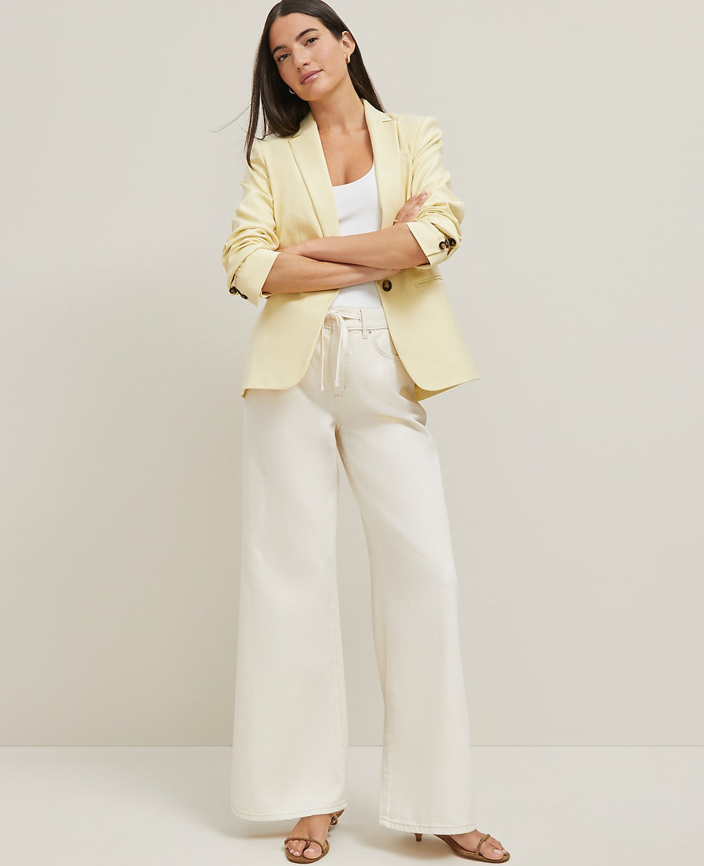 Ann Taylor Ivory The Drawstring Slouchy  Jean