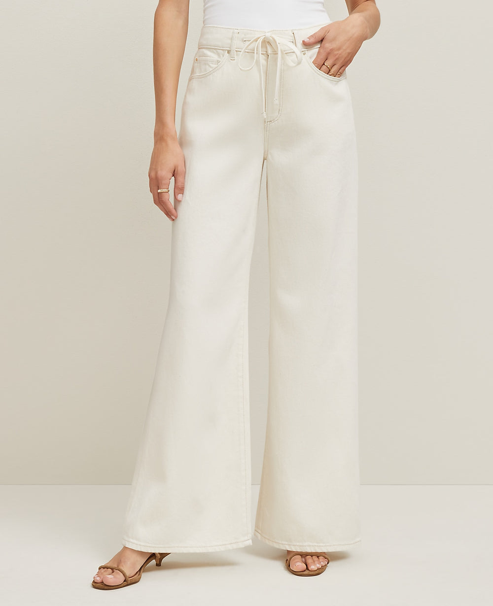 Ann Taylor Ivory The Drawstring Slouchy  Jean