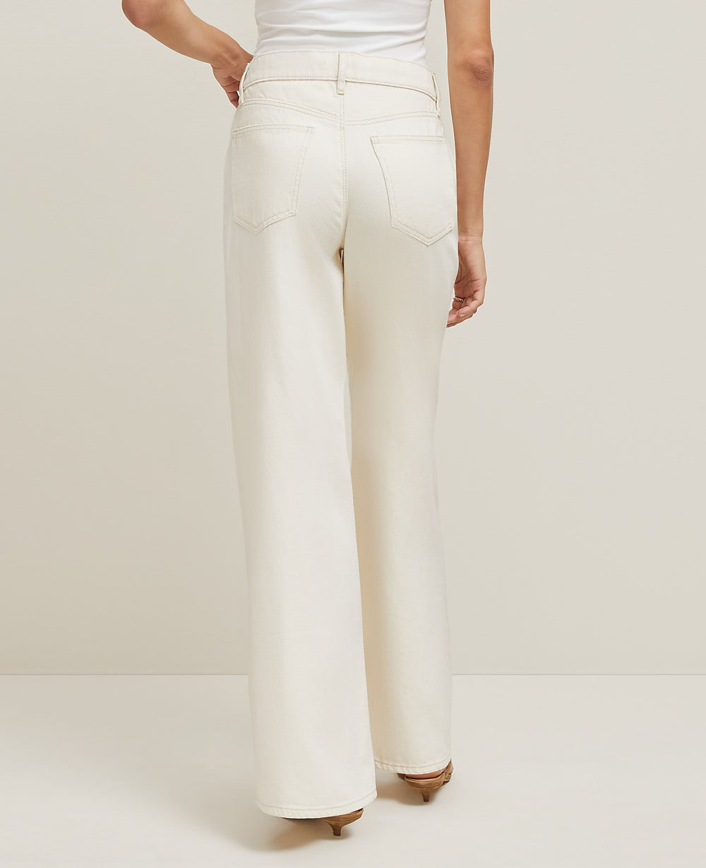 Ann Taylor Ivory The Drawstring Slouchy  Jean