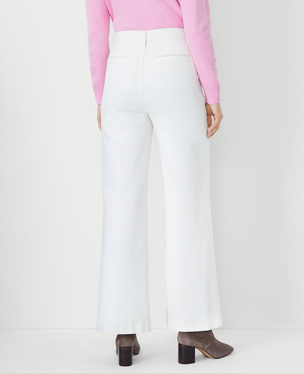 Ann Taylor Ivory Weekend Trouser Jean