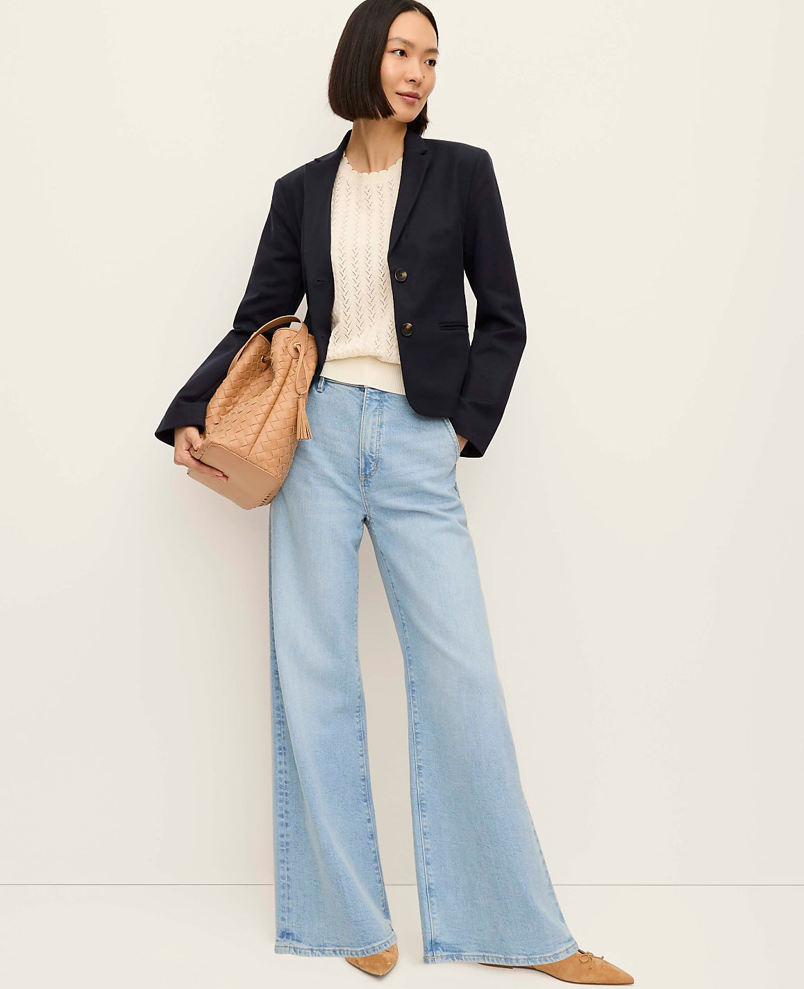 Ann Taylor Light Wash Indigo The Denim Trouser