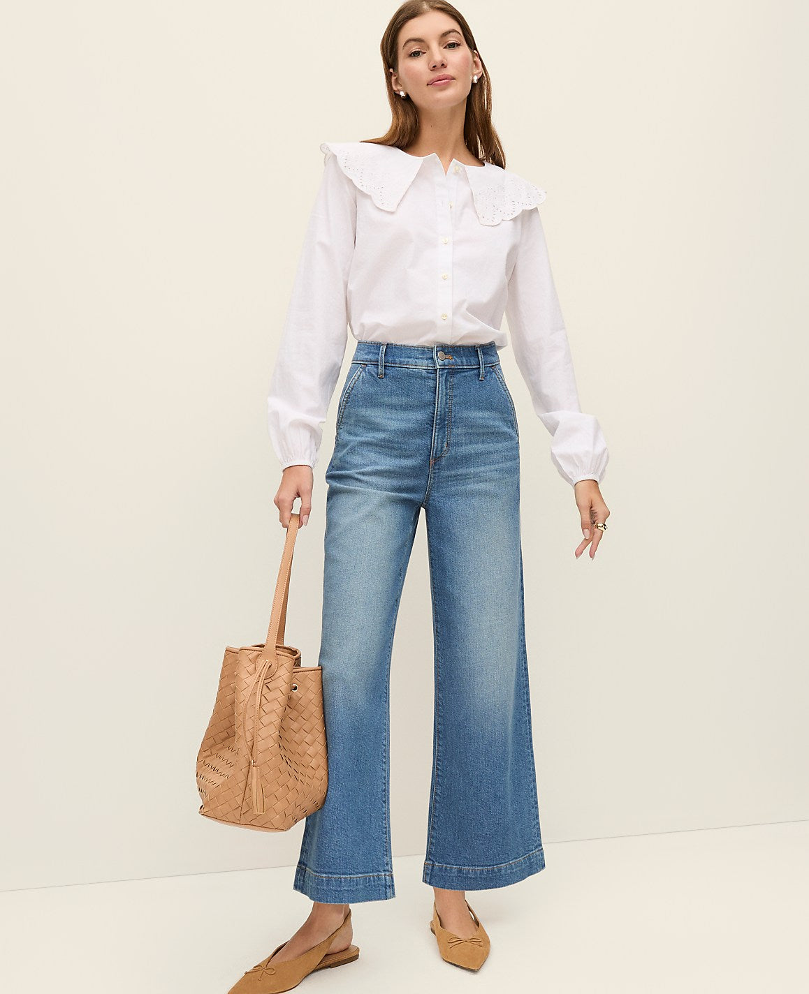 Ann Taylor Light Wash The Weekend Trouser Jean