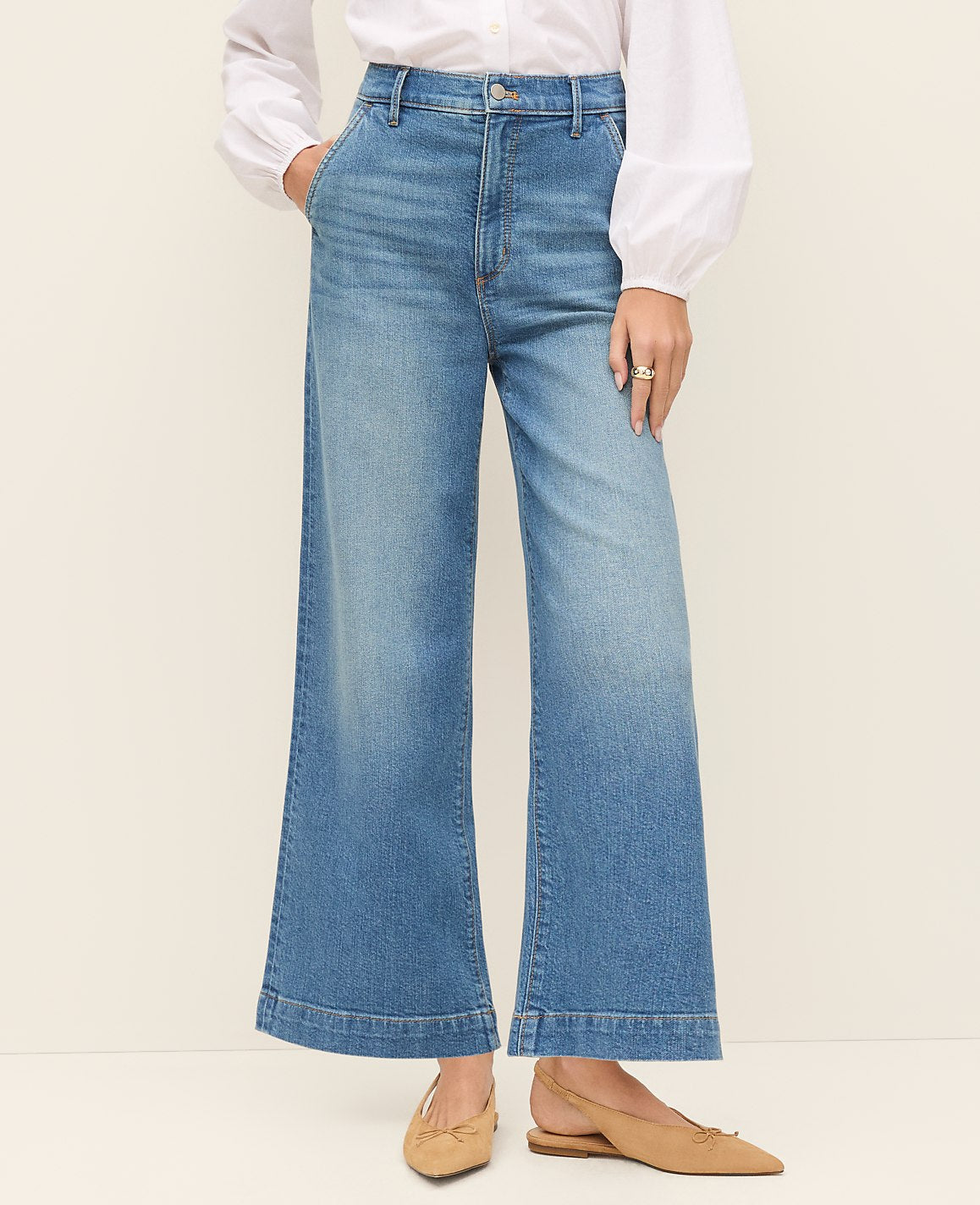 Ann Taylor Light Wash The Weekend Trouser Jean
