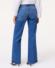 Ann Taylor Luxe Medium Wash The Wide-Leg Jean