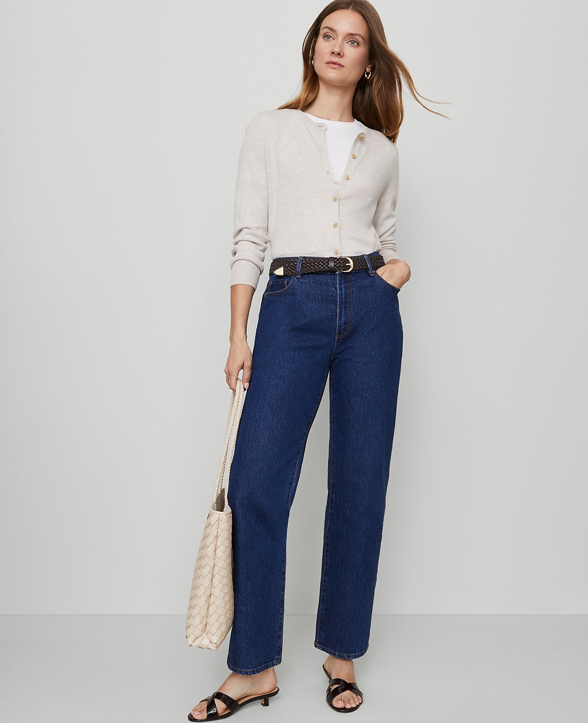 Ann Taylor Vintage Dark Wash The Perfect Straight Jean