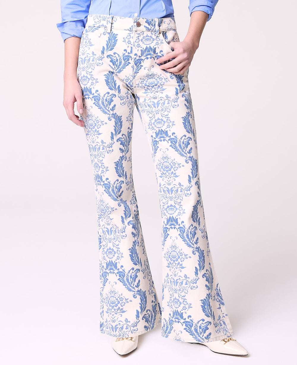 Ann Taylor Feather Weekend Toile Boot Jean