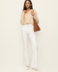 Ann Taylor White The Boot Jean