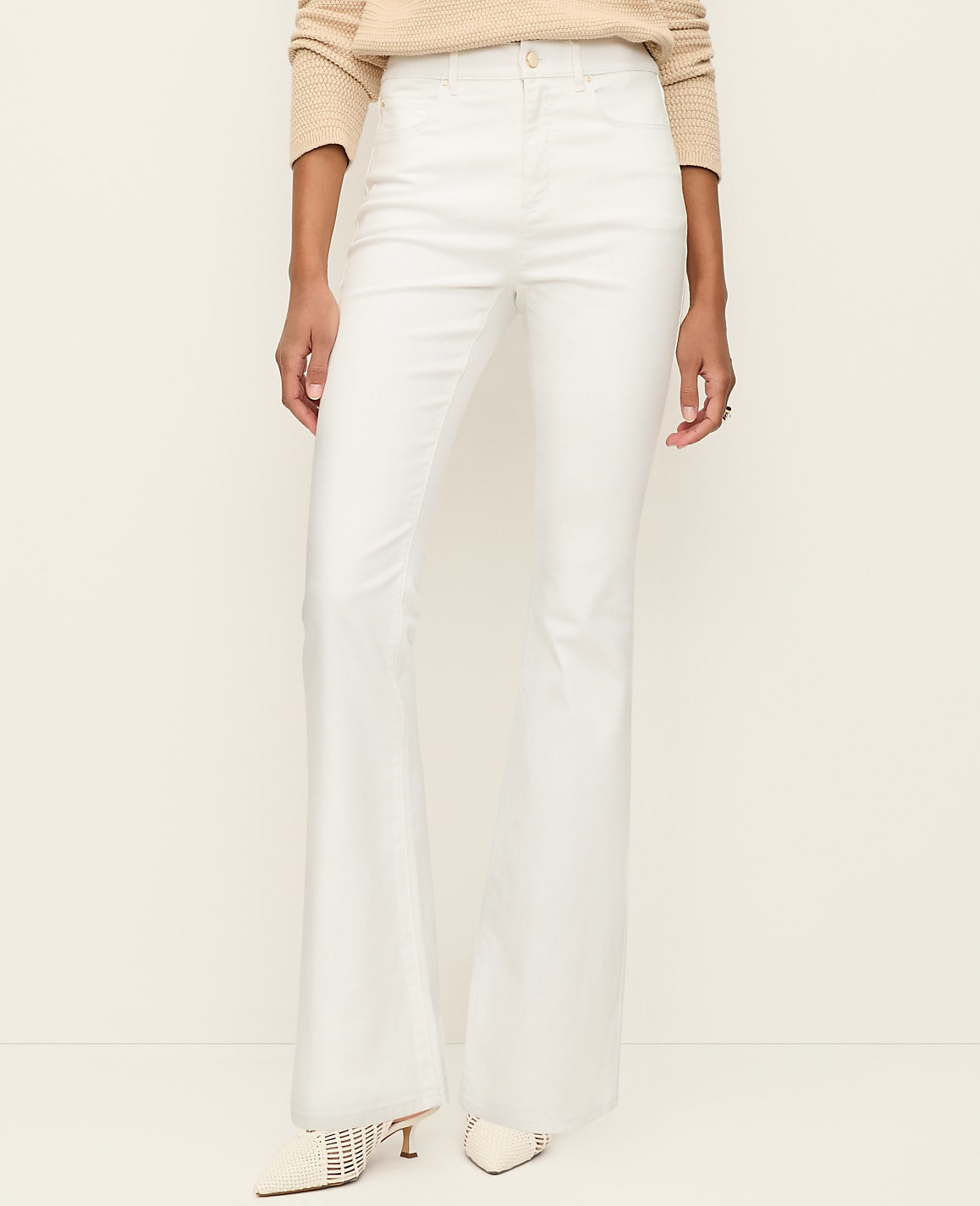 Ann Taylor White The Boot Jean