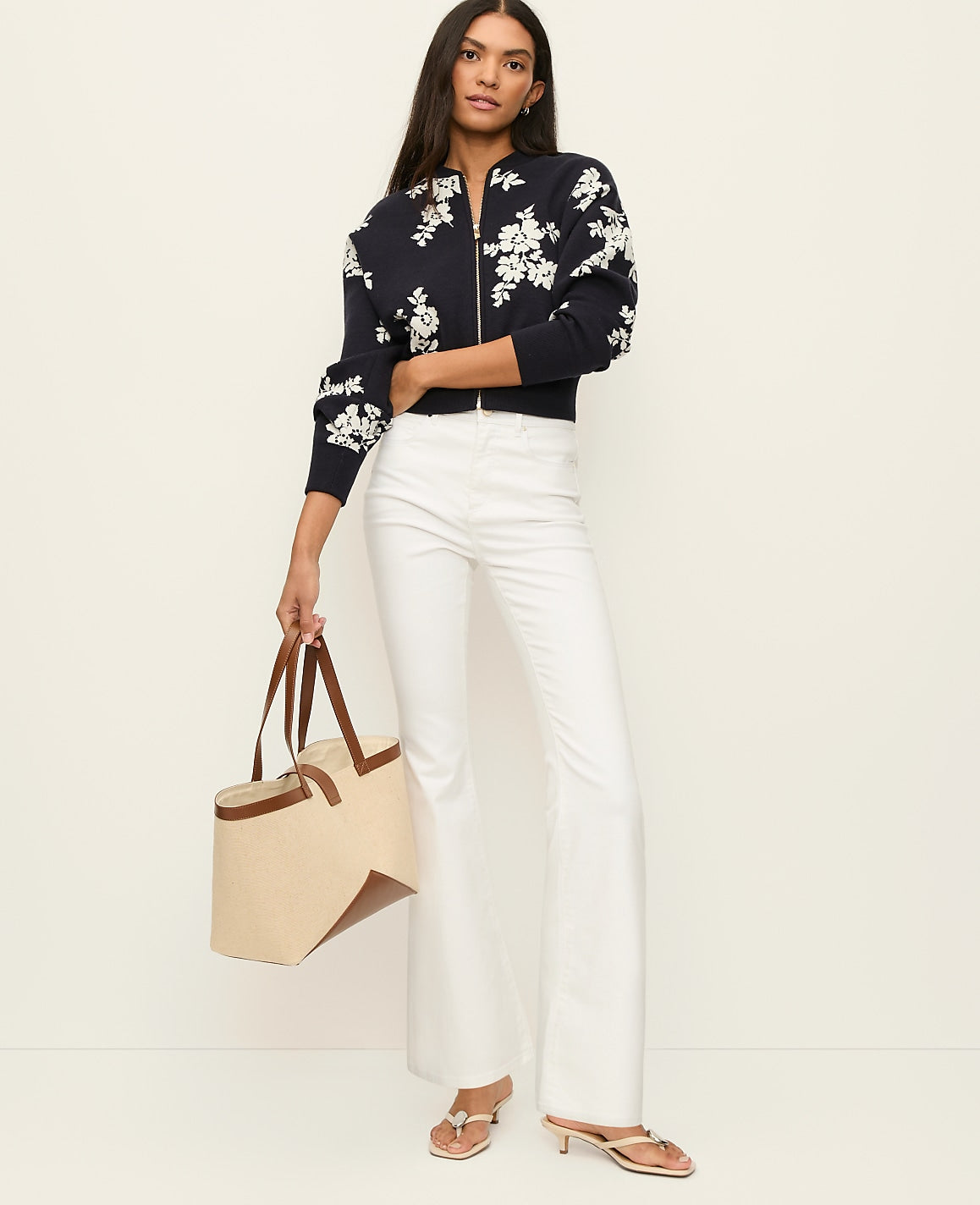 Ann Taylor White The Boot Jean