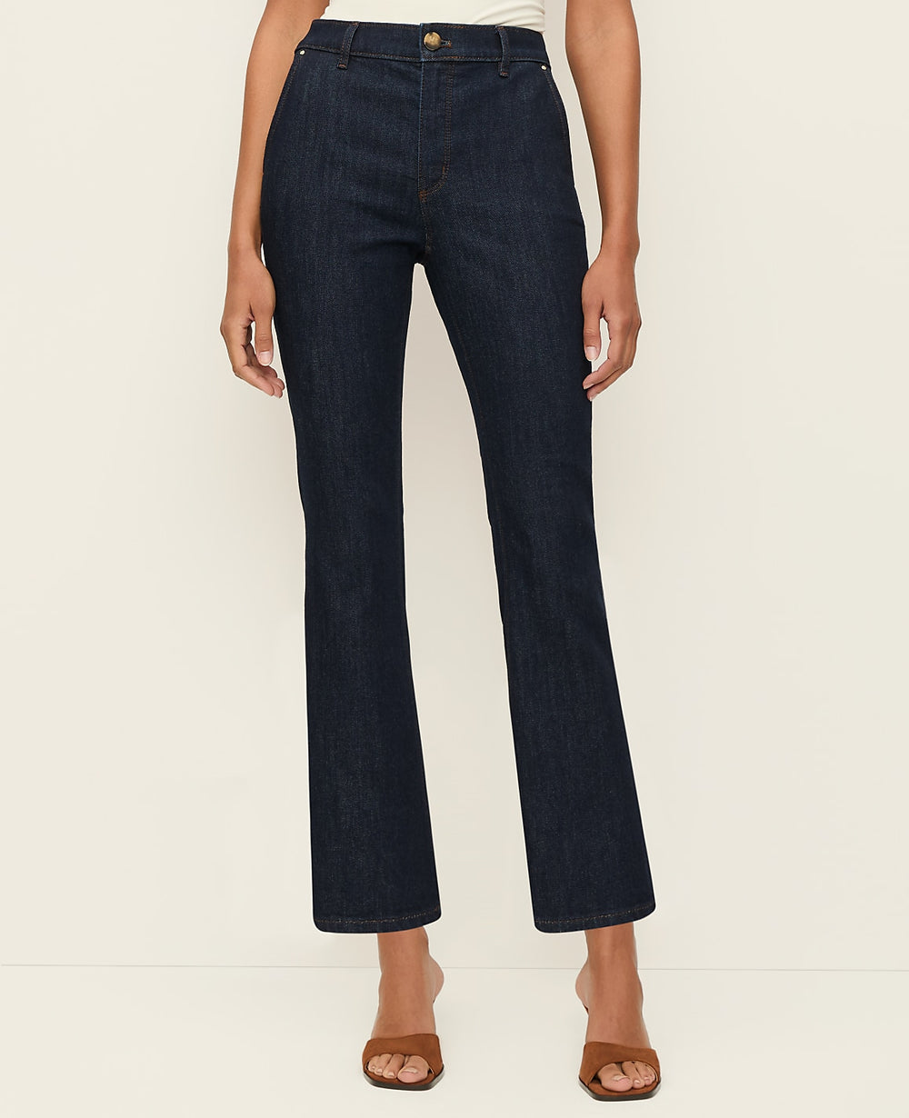 Ann Taylor Classic Rinse Wash The Cropped Boot Jean