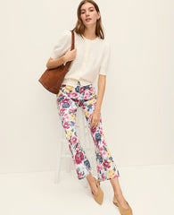 Ann Taylor Multi The Weekend Floral Cropped Boot Jean