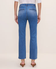 Ann Taylor Venice Blue Medium The Cropped Boot Jean — Curvy Fit