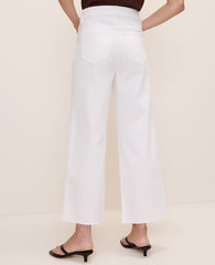 Ann Taylor White The Wide-Leg Crop Jean — Curvy Fit