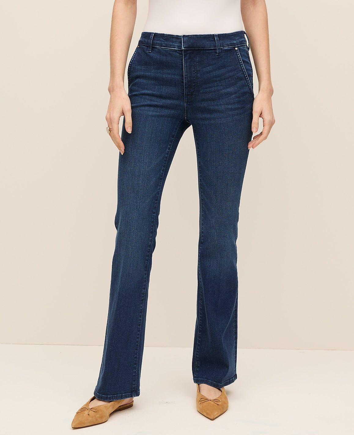 Ann Taylor Classic Mid Wash The Boot Jean — Curvy Fit