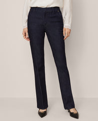 Ann Taylor Classic Rinse Wash Mid Rise Boot Jean in Rinse Wash - Curvy Fit