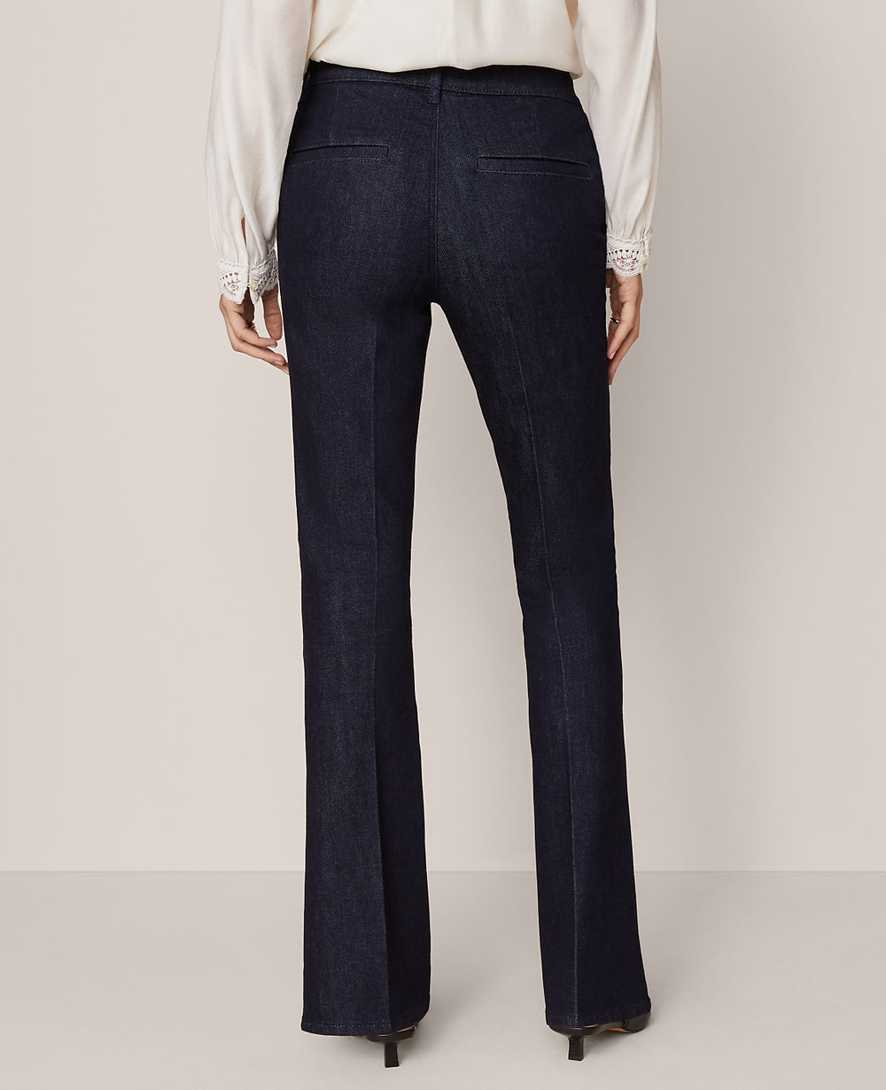Ann Taylor Classic Rinse Wash Mid Rise Boot Jean in Rinse Wash - Curvy Fit