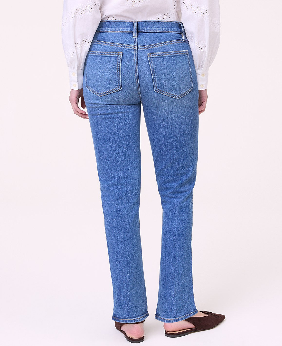 Ann Taylor Luxe Medium Wash The Slim Jean — Curvy Fit